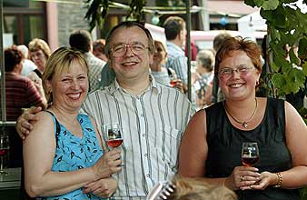 Weinfest-Sommernacht Bacharach am Rhein.